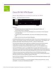 Cisco RV180 VPN Router Data Sheet