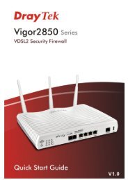 Vigor2850 Series Quick Start Guide - FTP - Draytek