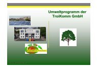 Umweltprogramm der TroiKomm GmbH - Stadtwerke Troisdorf