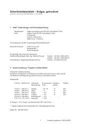 Sicherheitsdatenblatt – Erdgas, getrocknet - Stadtwerke Wernigerode