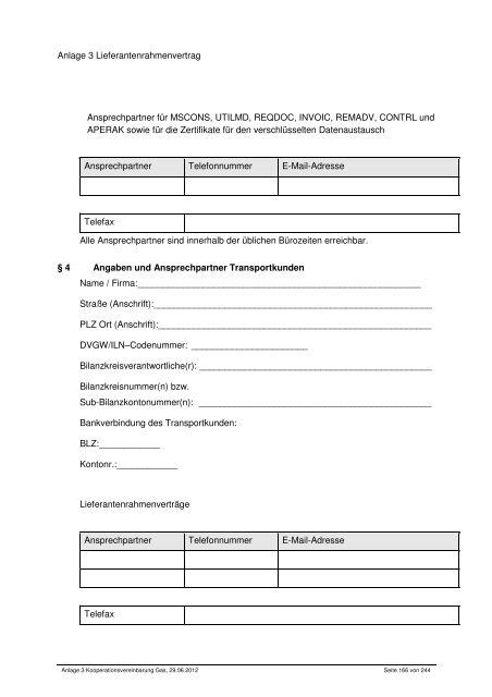 Kooperationsvereinbarung Gas - GASPOOL