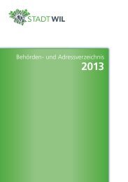 BehÃ¶rden- und Adressverzeichnis 2013 - Stadt Wil