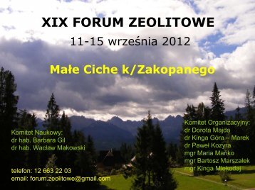 xix forum zeolitowe