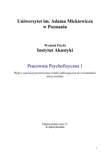 WpÅyw separacji przestrzennej ÅºrÃ³deÅ zakÅÃ³cajÄcych na ...