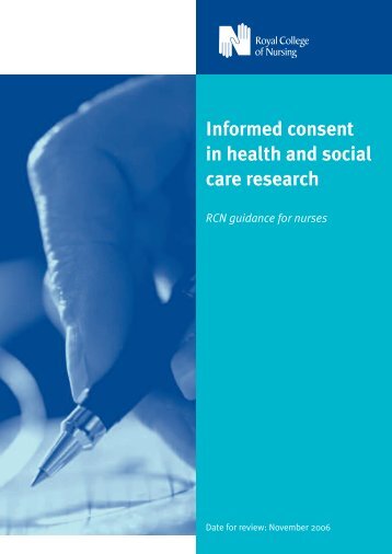 Informed consent - Health informatics It and research