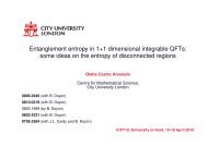 entanglement entropy of disconnected regions - Staff.city.ac.uk - City ...