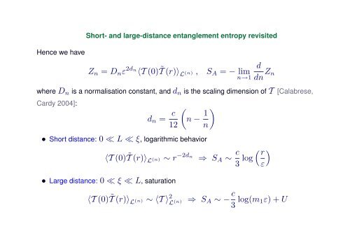 entanglement entropy of disconnected regions - Staff.city.ac.uk - City ...