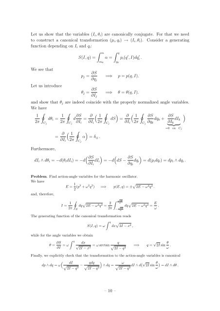 Student Seminar: Classical and Quantum Integrable Systems