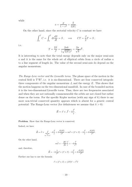 Student Seminar: Classical and Quantum Integrable Systems