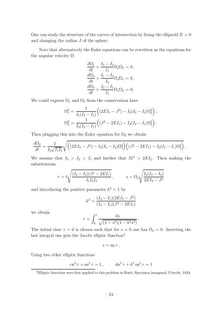 Student Seminar: Classical and Quantum Integrable Systems