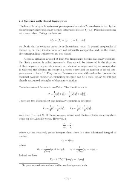 Student Seminar: Classical and Quantum Integrable Systems