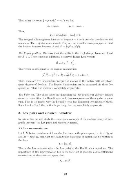 Student Seminar: Classical and Quantum Integrable Systems