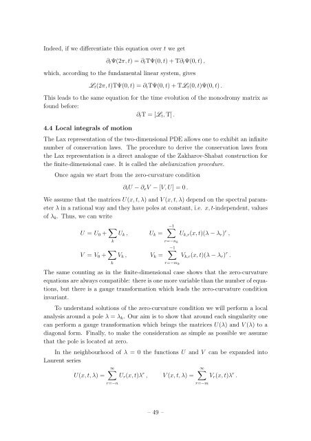 Student Seminar: Classical and Quantum Integrable Systems