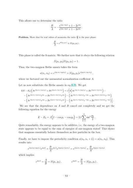 Student Seminar: Classical and Quantum Integrable Systems