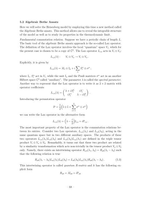 Student Seminar: Classical and Quantum Integrable Systems