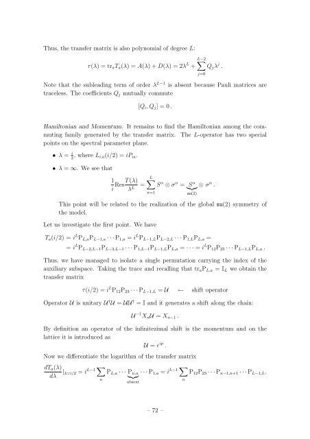 Student Seminar: Classical and Quantum Integrable Systems