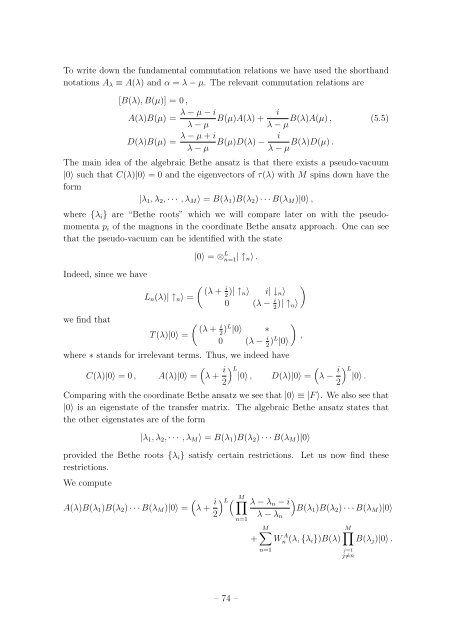 Student Seminar: Classical and Quantum Integrable Systems