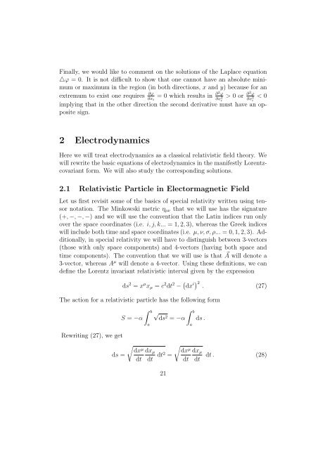 Topics in Classical Electrodynamics