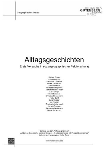 Alltagsgeschichten - Staff.uni-mainz.de