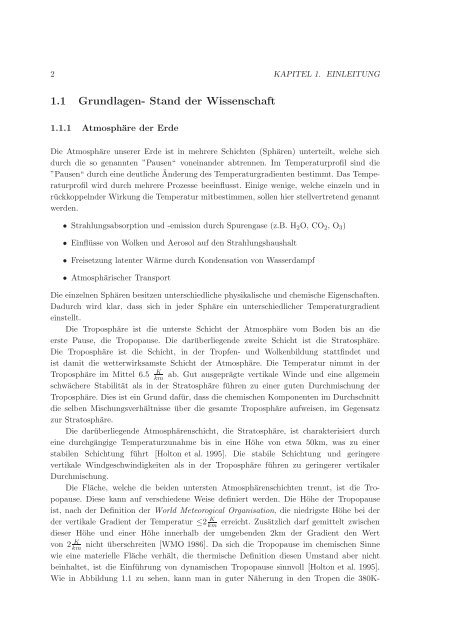 Der Transport stratosphärischer Luftmassen in ... - Staff.uni-mainz.de