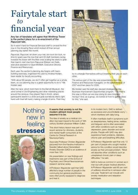 Issue 07. 2 June 2008 - UWA Staff - The University of Western ...