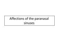 Affections of the paranasal sinuses
