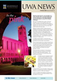 Issue 15. 6 October 2008 - UWA Staff - The University of Western ...