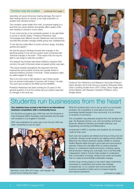 Issue 11. 9 August 2010.pdf - UWA Staff - The University of Western ...