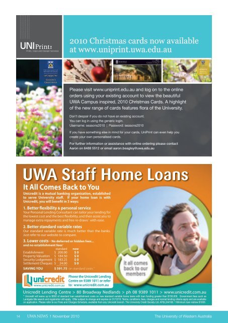 Issue 17. 1 November 2010.pdf - UWA Staff - The University of ...
