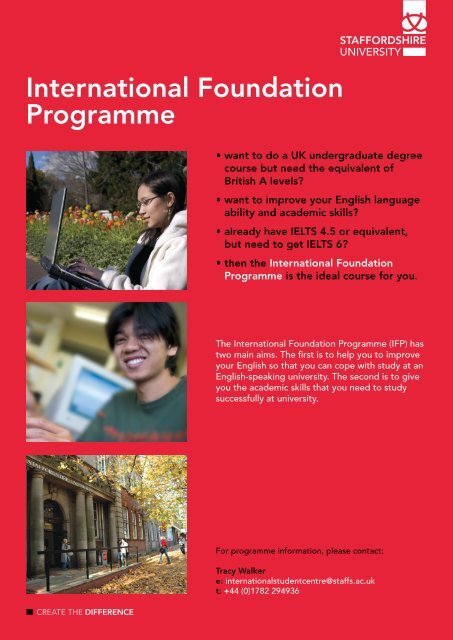 M30 InternationalFoundProg.indd - Staffordshire University