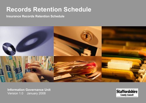 Records Retention Schedule - Staffordshire County Council