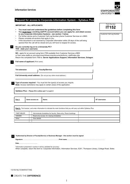 Request for access to Corporate Information System â Syllabus Plus