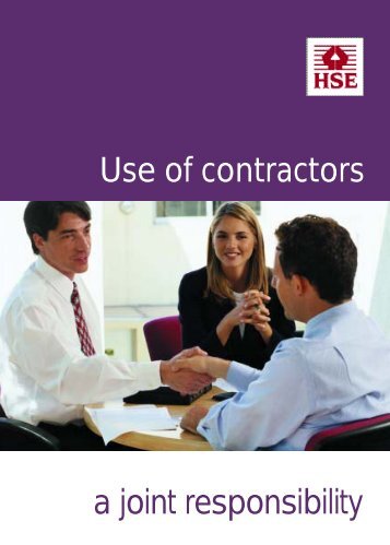 indg368 Use of Contractors - Health and Safety Executive Northern ...