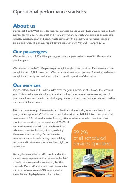 Annual performance report 2011 â 12 South West PDF - Stagecoach ...
