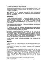 Terms of reference of the Audit Committee - Stagecoach Group