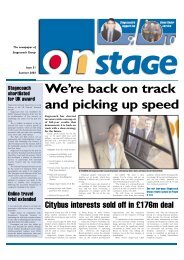 We're back on track and picking up speed - Stagecoach Group