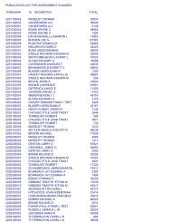 PUBLICATION LIST FOR ASSESSMENT ... - Rock Island County