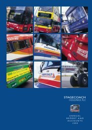 ANNUAL REPORT AND ACCOUNTS 1999 - Stagecoach Group