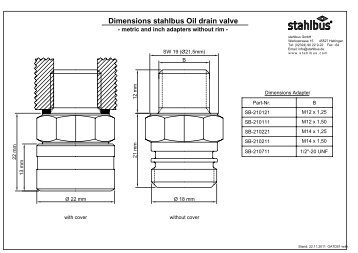 Dimensions - stahlbus-Oil drain valve