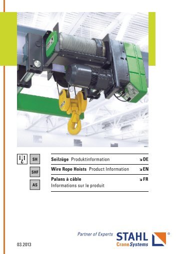 Palans Ã  cÃ¢ble SH / SHF / AS 200 pages / 03.2013 - STAHL ...