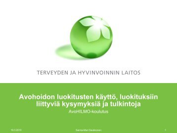 kysymyksiä ja tulkintoja - THL