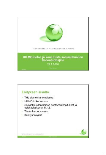 Riikka Väyrysen esitys - THL