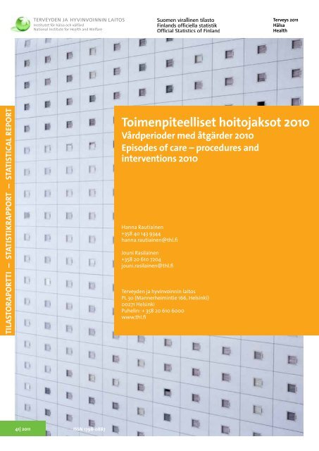 Toimenpiteelliset hoitojaksot 2010 - Vårdperioder med ... - THL