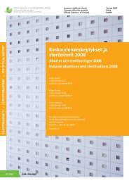 Raskaudenkeskeytykset ja steriloinnit 2008 - Aborter och ... - THL