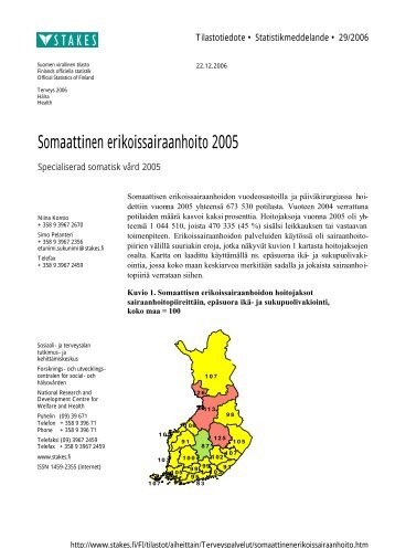 Somaattinen erikoissairaanhoito 2005 − Specialiserad somatisk ...