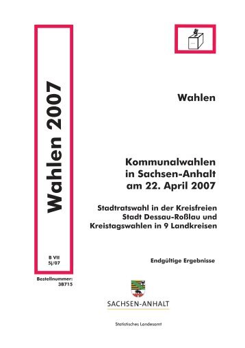 2007, erscheint aller 5 Jahre - Statistisches Landesamt Sachsen ...