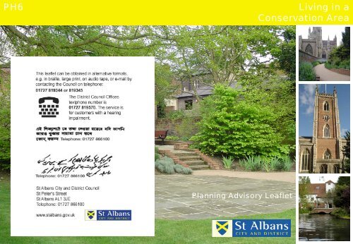 Living in a Conservation Area PH6 - St Albans City & District Council
