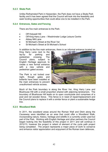 Verulamium Park Management Plan 2012-2017 v2.1