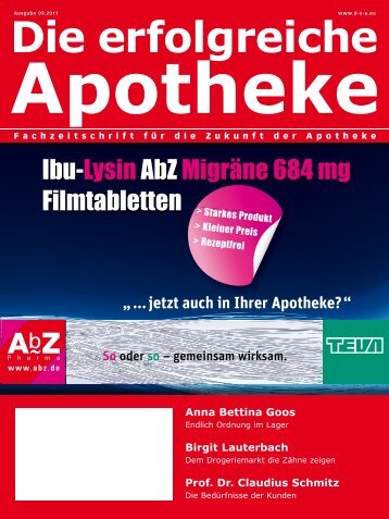 Ausgabe 09.2011 - Die erfolgreiche  Apotheke