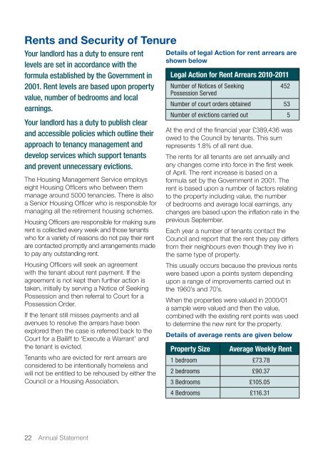 Housing Annual Statement 2011 - St Albans City & District Council
